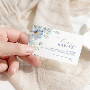 Carte D'accompagnement Billet Blue Hydrangea & Rose Diaper