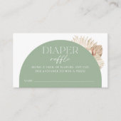 Carte D'accompagnement Billet Boho Sage Green Baby shower Déchets Raffle (Devant)