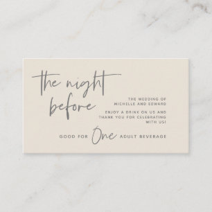 Carte D'accompagnement Billet boisson, Boissons pour adultes, Bar Mariage