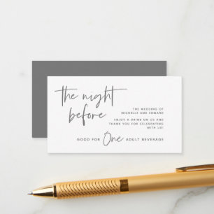 Carte D'accompagnement Billet boisson, Boissons pour adultes, Bar Mariage