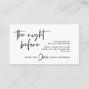 Carte D'accompagnement Billet boisson, Boissons pour adultes, Fête de mar