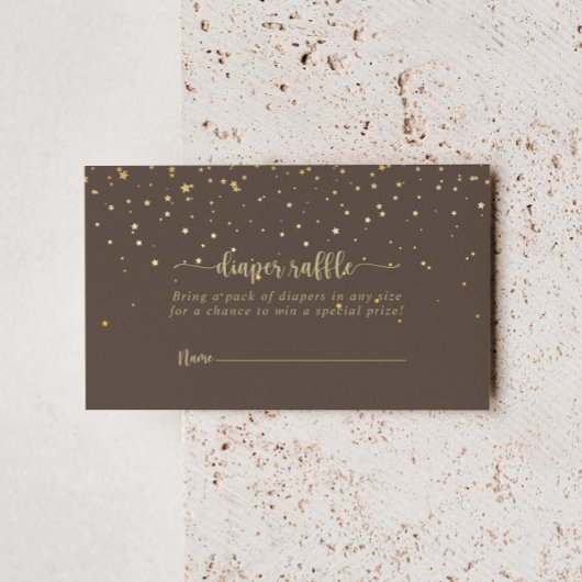 Carte D'accompagnement Billet Brown de rabat Confetti Gold