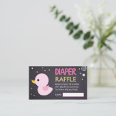 Carte D'accompagnement Billet Chalkboard Rubber Ducky Diaper Raffle (Debout devant)