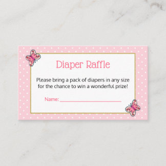 Carte D'accompagnement Billet chaton papillon rose papillon points de cou