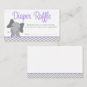 Carte D'accompagnement Billet chère Eléphant chère violet meilleur marché (Devant / Derrière)