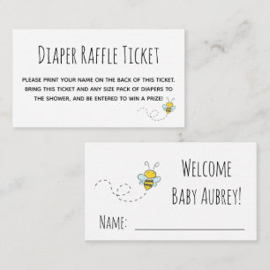 Carte D'accompagnement Billet chic Baby shower au chou au chou au miel