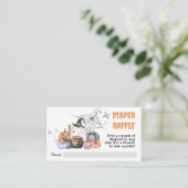 Carte D'accompagnement Billet Citrouille Baby shower Halloween (Debout devant)