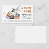 Carte D'accompagnement Billet Citrouille Baby shower Halloween (Devant / Derrière)