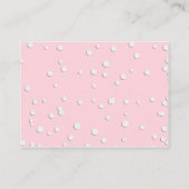 Carte D'accompagnement Billet Confetti Baby shower rose rabat (Dos)