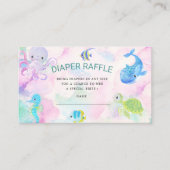 Carte D'accompagnement Billet Cute Under the Sea Diaper Raffle (Devant)