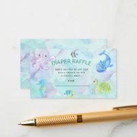 Billet Cute Under the Sea Diaper Raffle