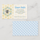 Carte D'accompagnement Billet d'abeille de tombola de couche nid d'abeill (Devant / Derrière)