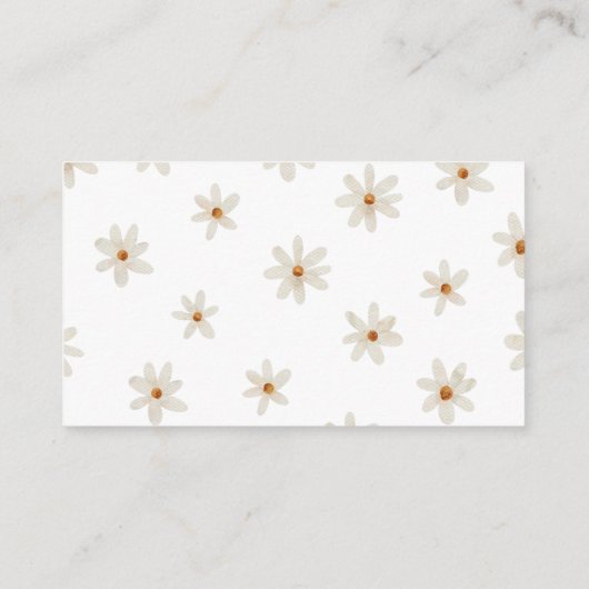 Carte D'accompagnement Billet Daisy Baby shower Daisy Raffle (Dos)