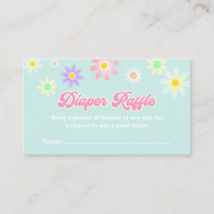 Carte D'accompagnement Billet Daisy Retro Baby shower Daisy Raffle