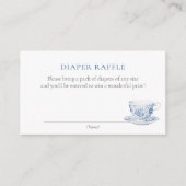 Carte D'accompagnement Billet de Baby shower à café bleu Repas de papier (Devant)