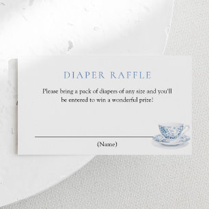 Carte D'accompagnement Billet de Baby shower à café bleu Repas de papier