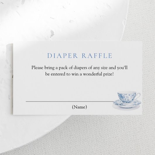 Carte D'accompagnement Billet de Baby shower à café bleu Repas de papier