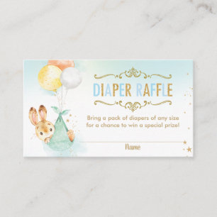 Carte D'accompagnement Billet de Baby shower de ballons de lapin