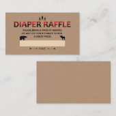 Carte D'accompagnement Billet de Baby shower de bûcheron de jouvence (Devant / Derrière)