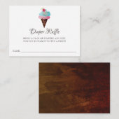 Carte D'accompagnement Billet de Baby shower de couches de crème glacée (Devant / Derrière)