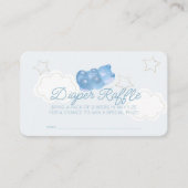 Carte D'accompagnement Billet de Baby shower de couches de de gomme bleu (Devant)