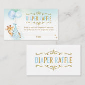Carte D'accompagnement Billet de Baby shower de couches de girafe (Devant / Derrière)