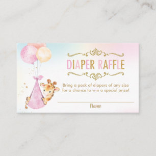 Carte D'accompagnement Billet de Baby shower de couches de girafe