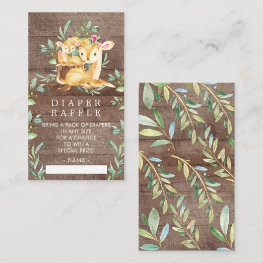 Carte D'accompagnement Billet de Baby shower de couches pour maman et béb (Devant / Derrière)