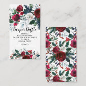 Carte D'accompagnement Billet de Baby shower de la fleur d'hiver (Devant / Derrière)