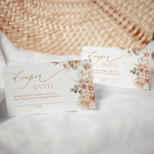 Carte D'accompagnement Billet de Baby shower de laiton Boho Pampas