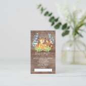 Carte D'accompagnement Billet de Baby shower de lessive en bois mou (Debout devant)