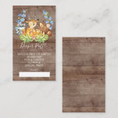 Carte D'accompagnement Billet de Baby shower de lessive en bois mou (Devant / Derrière)
