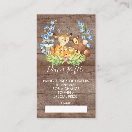 Carte D'accompagnement Billet de Baby shower de lessive en bois mou (Devant)