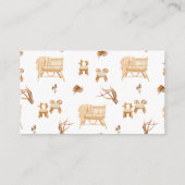 Carte D'accompagnement Billet de Baby shower de linge de toilette Boho (Dos)