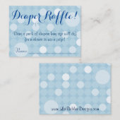 Carte D'accompagnement Billet de Baby shower de plongée Blue Polka (Devant / Derrière)