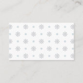 Carte D'accompagnement Billet de Baby shower de plongée Silver Winter Boy (Dos)