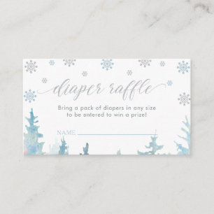 Carte D'accompagnement Billet de Baby shower de plongée Silver Winter Boy