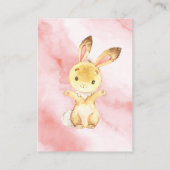 Carte D'accompagnement Billet de Baby shower Déchets de lapin doux (Dos)