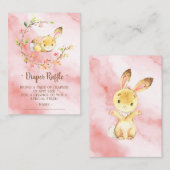 Carte D'accompagnement Billet de Baby shower Déchets de lapin doux (Devant / Derrière)