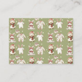 Carte D'accompagnement Billet de Baby shower d'hiver au chapelure mignonn (Dos)