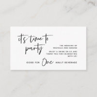 Billet de Boisson, Boisson Adulte, Heureux pour To