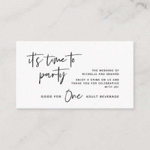 Carte D'accompagnement Billet de Boisson, Boisson Adulte, Heureux Pour To