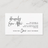 Carte D'accompagnement Billet de boisson, boisson pour adultes, heureux p (Devant)