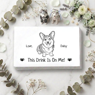 Carte D'accompagnement Billet de boisson de mariage de chien personnalisé