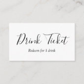 Carte D'accompagnement Billet de boisson de mariage de serpent de compagn (Dos)