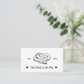 Carte D'accompagnement Billet de boisson de mariage de serpent de compagn (Debout devant)
