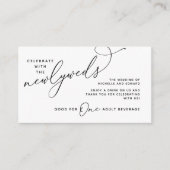 Carte D'accompagnement Billet de boisson pour adulte Heureux à jamais (Devant)