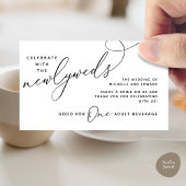 Carte D'accompagnement Billet de boisson pour adulte Heureux à jamais