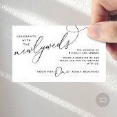 Carte D'accompagnement Billet de boisson pour adulte Heureux à jamais