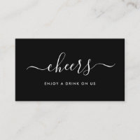 Billet de boissons gratuits Simple Script - Noir &